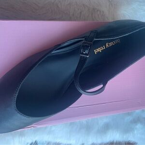 Luxury Rebel Black leather Mary Jane Flats